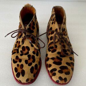 Vintage Mark Mcnairy New Amsterdam Cheetah Pony Hair Ankle Boots US.6.5